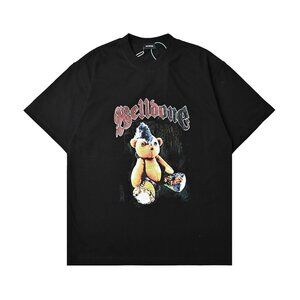 We11done Creative Bear Print Short-Sleeved Shirt